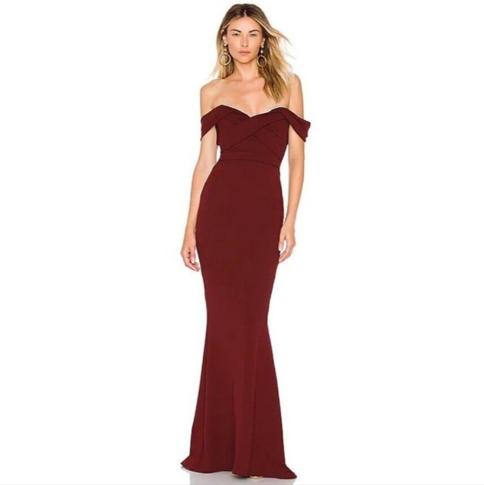 Nookie Camille Dress in Wine - size M